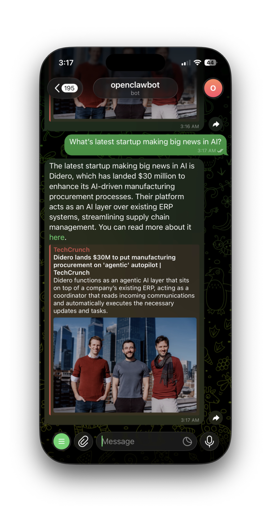 AI News updates via OpenClaw